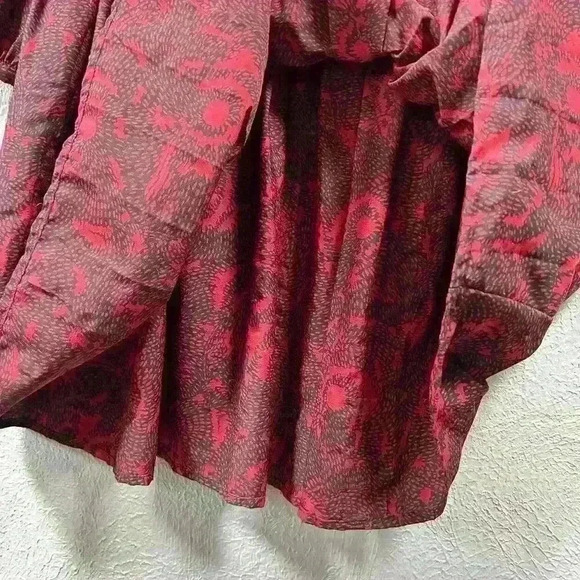 WALTER BAKER Vintage Look Fit Flare Long Sleeve Silky Pleated Dress Small 6 - Picture 10 of 14